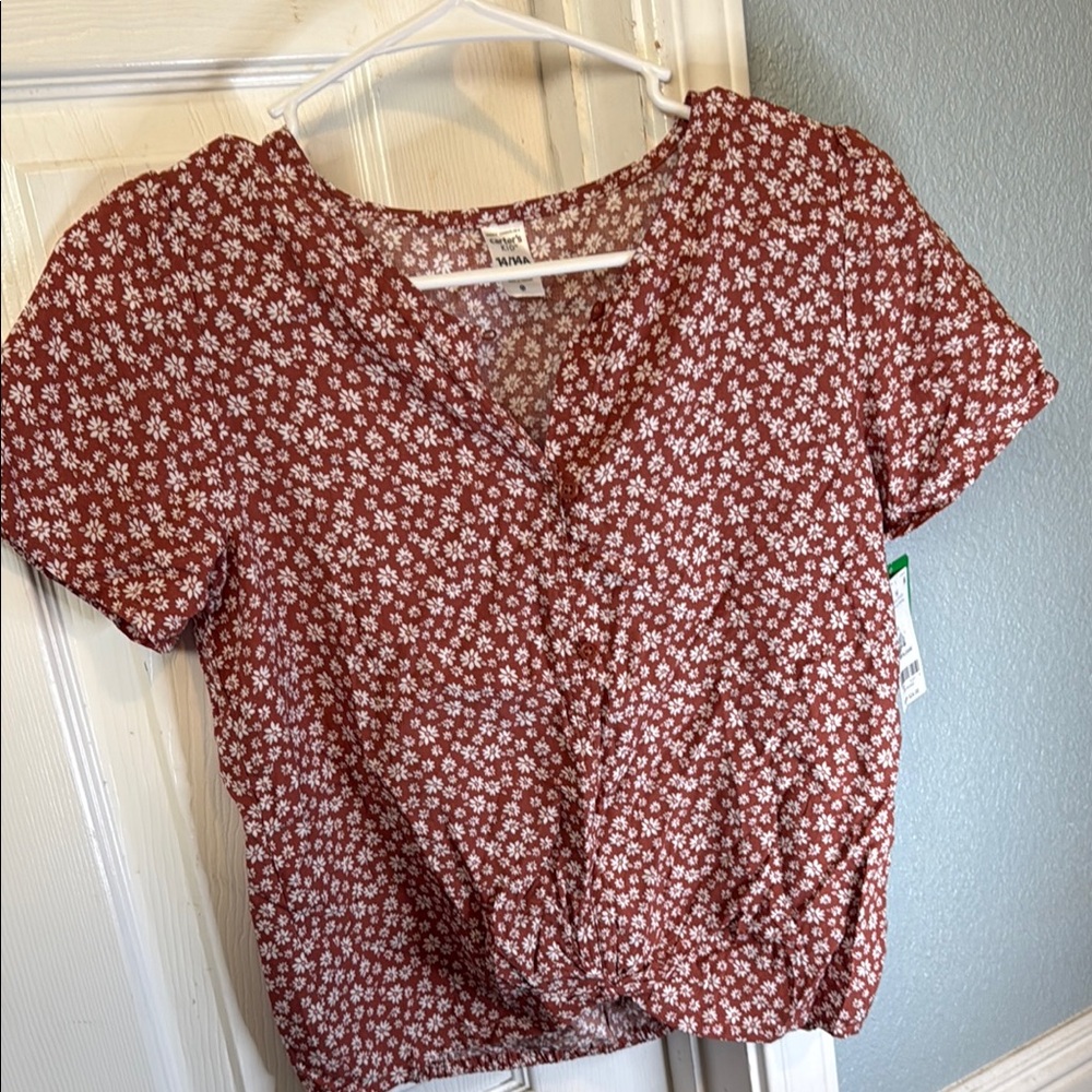 Carter's Red Floral Kids Blouse